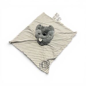 Security Blanket GERBER Organic Cotton Koala Bear Lovey Blankie 11x11" Grey